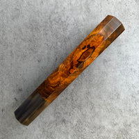 Custom Japanese Knife handle (wa handle)  for 165-210mm :  Desert Ironwood  Burl and horn