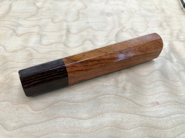 Custom Japanese Knife Handle (Wa Handle) - Yucatán Rosewood and Wenge