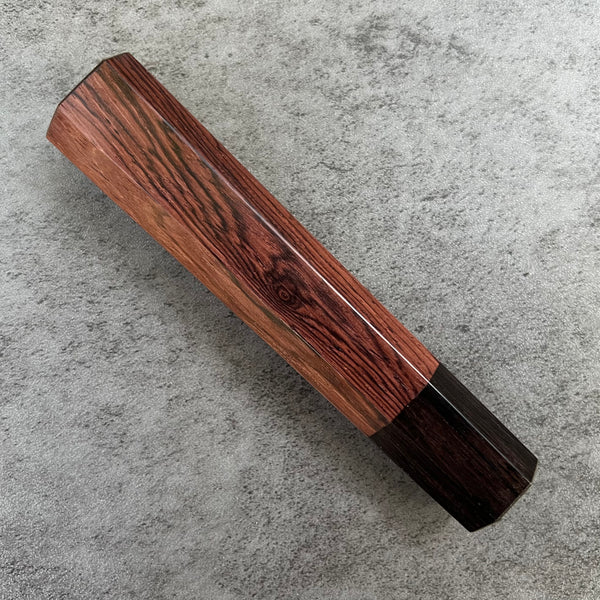 Custom Japanese Knife handle (wa handle)  for 165-210mm: Honduran Rosewood and African Blackwood