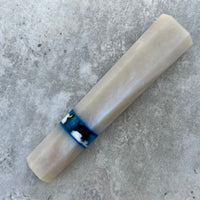 Custom Japanese Knife handle (wa handle)  for 165-210mm : Blue pearl and Frost bite