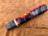 Custom Japanese Knife Handle (Wa Handle) - Dyed Box Elder burl