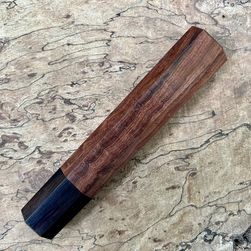 Custom Japanese Knife handle (wa handle) for 240mm : Granadillo and African Blackwood