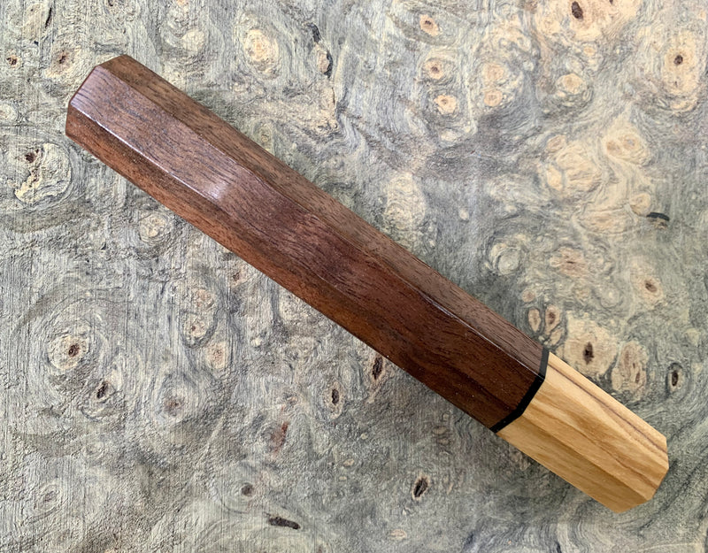 Custom Japanese Knife handle (wa handle)  for 240mm - local walnut and olive