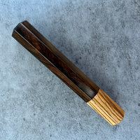 Custom Japanese Knife handle (wa handle)  for 165-210mm: Ziricote and zebrawood