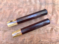 Custom Japanese Knife Handle - Rosewood, zebra and spacer