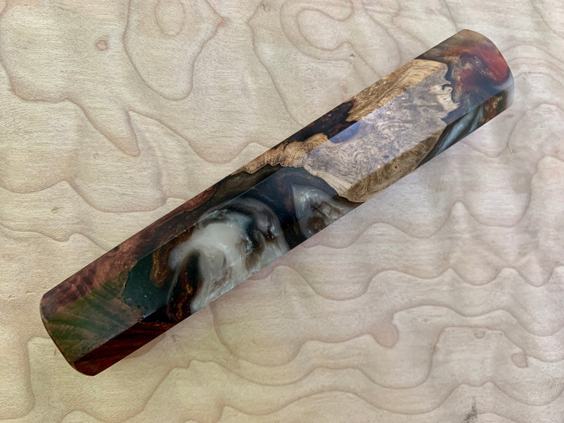 Custom Japanese Knife handle (wa handle) - Honduran Rosewood Burl hybrids
