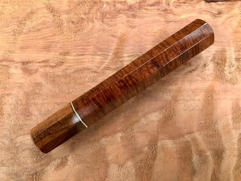 Custom Japanese Knife Handle - Ringed Gidgee and Tasmanian Blackwood