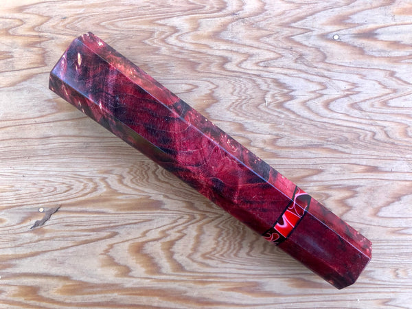 Custom Japanese Knife handle (wa handle)  for 240mm - Dyed box elder