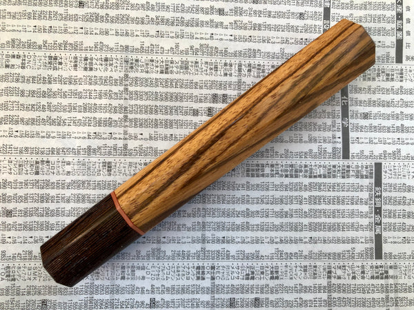 Custom Japanese Knife handle (wa handle)  for 240mm - Zebrawood and wenge