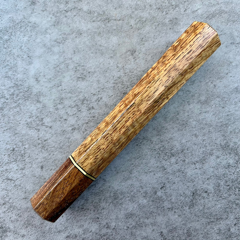 Custom Japanese Knife handle (wa handle)  for 240mm  -  Mango (subtle curl) and Tasmanian Blackwood