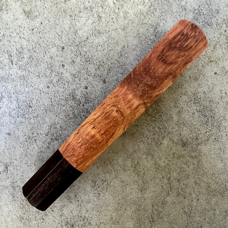 Custom Japanese Knife handle (wa handle)  for 165-210mm: Honduran Rosewood and African Blackwood