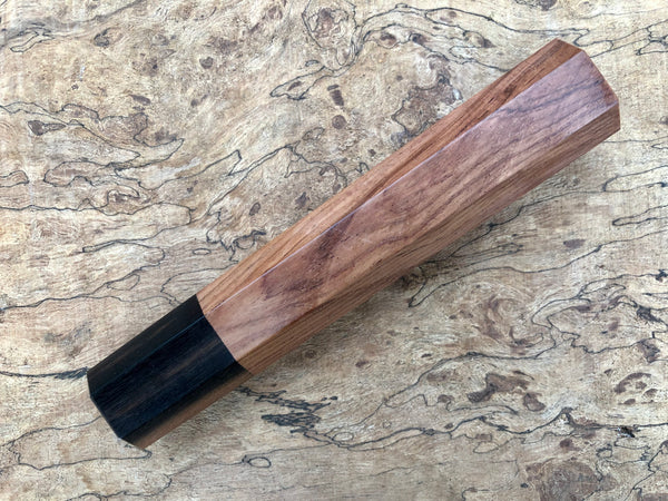 Custom Japanese Knife handle (wa handle)  for 240mm - Honduran Rosewood and Macassar ebony