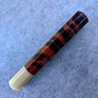 Custom Japanese Knife handle (wa handle)  for 240mm - Sonoran desert ironwood and blonde horn