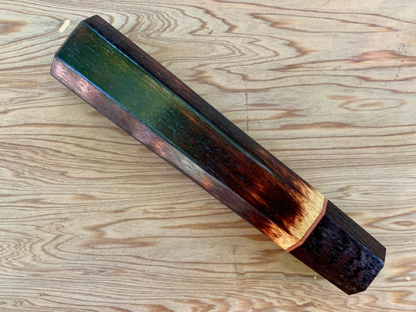 Custom Japanese Knife handle (wa handle) - burnt Osage Orange