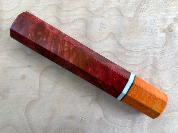 Custom Japanese Knife handle (wa handle) - Dyed Maple