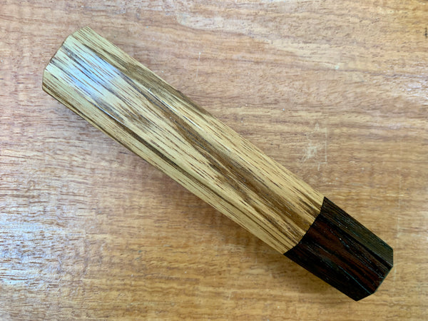 Custom Japanese Knife handle (wa handle) - Zebra-wood and wenge