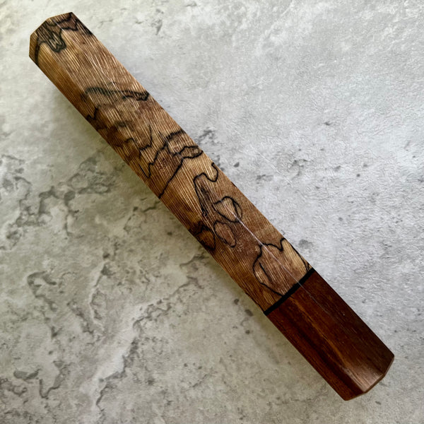 Custom Japanese Knife handle (wa handle)  for 240mm -  Spalted Sycamore