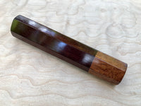 Custom Japanese Knife Handle (Wa Handle) -Brazilian Ebony and Yucatán Rosewood