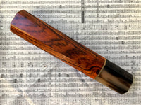 Custom Japanese Knife handle (wa handle) for 210mm - Cocobolo and marbled horn