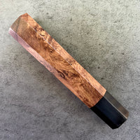 Custom Japanese Knife handle (wa handle)  for 240mm -  Honduran Rosewood Burl and horn
