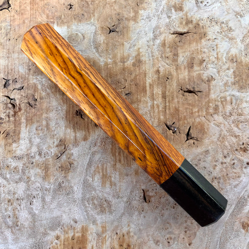 Custom Japanese Knife handle (wa handle)  for 165-210mm  - Cocobolo and Macassar ebony