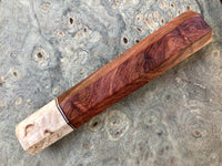 Custom Japanese Knife handle (wa handle)  for 240mm -   Figured Siamese rosewood