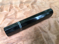 Custom Japanese Knife Handle (Wa Handle) - Gabon Ebony and Horn