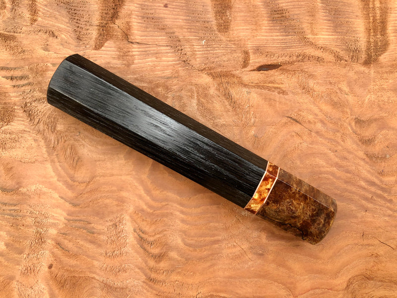 Custom Japanese Knife Handle - Ancient Bog Oak