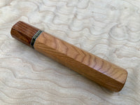 Custom Japanese Knife Handle (Wa Handle) - Curly Cherry and Yucatán Rosewood