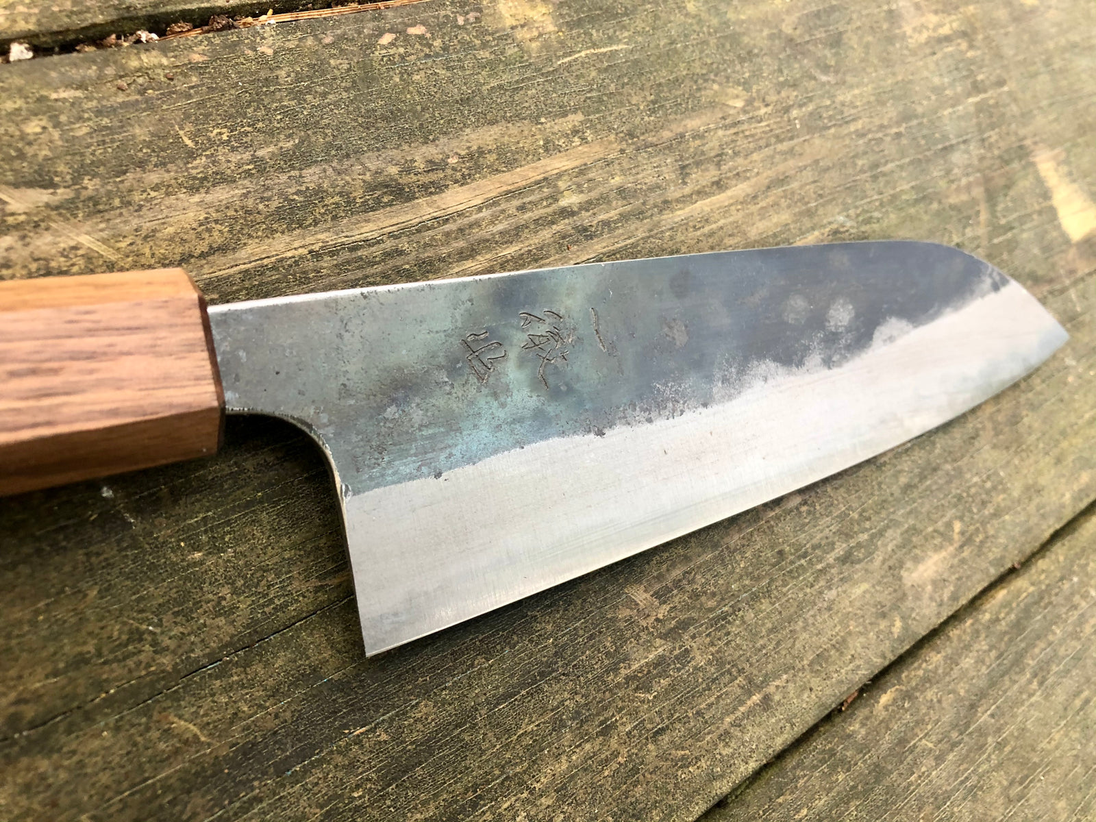 ★♪●　garikuho Ittetsu Iron Clad Kurouchi Santoku 165mm - Shirogami #1 – Sugi Cutlery