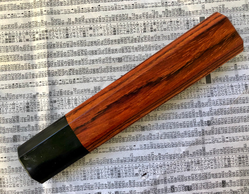 Custom Japanese Knife handle (wa handle) for 210mm - Cocobolo and horn