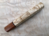 Custom Japanese Knife Handle - Curly Ash