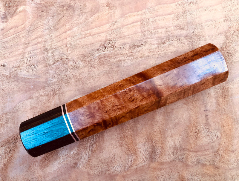 Custom Japanese Knife Handle - Buloke and African Blackwood