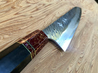 Custom Yu Kurosaki Fujin Hammered 240mm (10”) Gyuto Chef Knife- Ebony and stone
