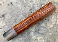 Custom Japanese Knife handle (wa handle)  for 270mm -   Figured cocobolo and marbled horn