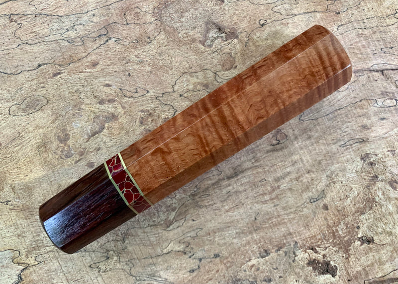 Custom Japanese Knife handle (wa handle) - Buloak and Rosewood