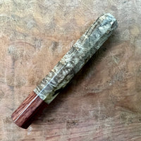 Custom Japanese Knife handle (wa handle)  for 165-210mm  - Myrtle burl and rosewood