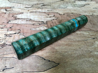 Custom Japanese Knife Handle (Wa Handle) - Dyed Quilted Maple with Turquoise