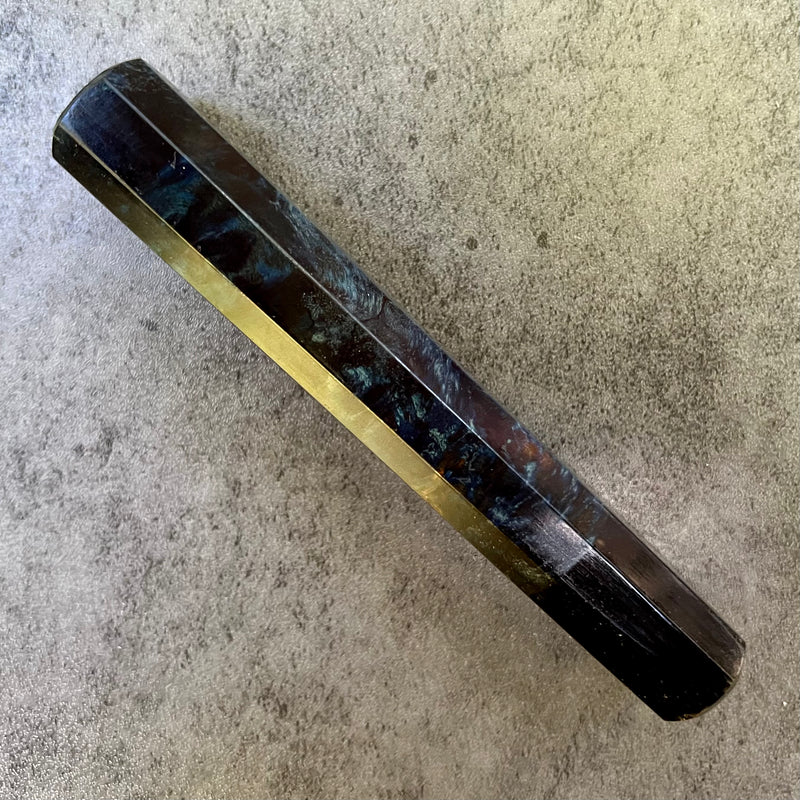Japanese Box Handle Custom Japanese Knife handle (wa handle) for 165-210mm: Dyed box elder ...