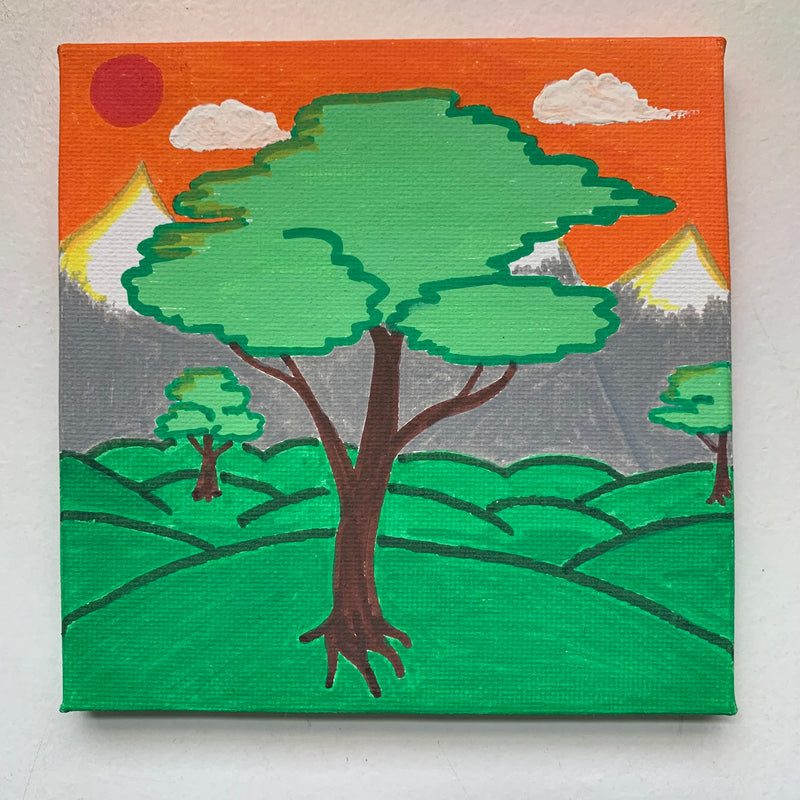 Anika - Painting Green Tree