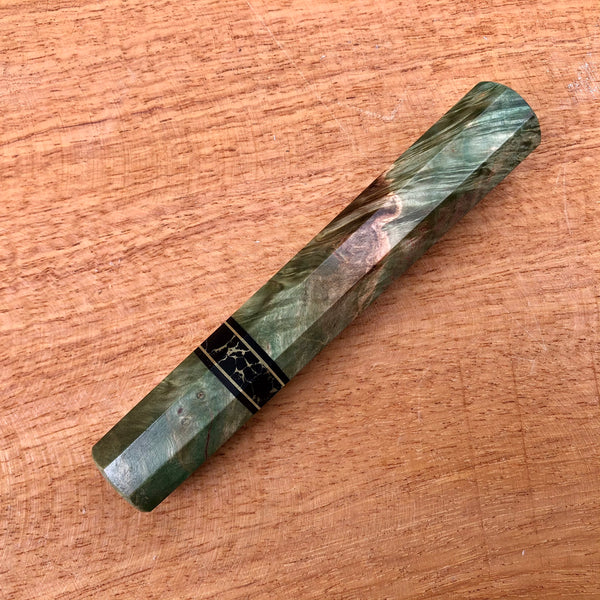 Custom Japanese Knife handle (wa handle) - dyed box elder