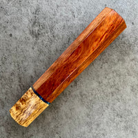 Custom Japanese Knife handle (wa handle)  for 180-210mm :  Bubinga with vintage poker chip