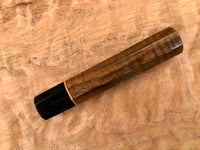 Custom Japanese Knife Handle - Claro Walnut and horn