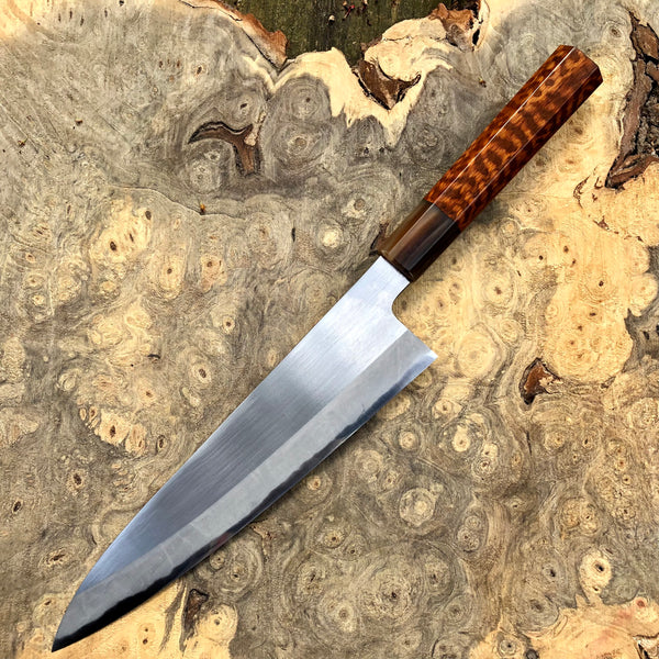 Custom Mutsumi Hinoura Iron clad W2 Gyuto 210mm - snakewood