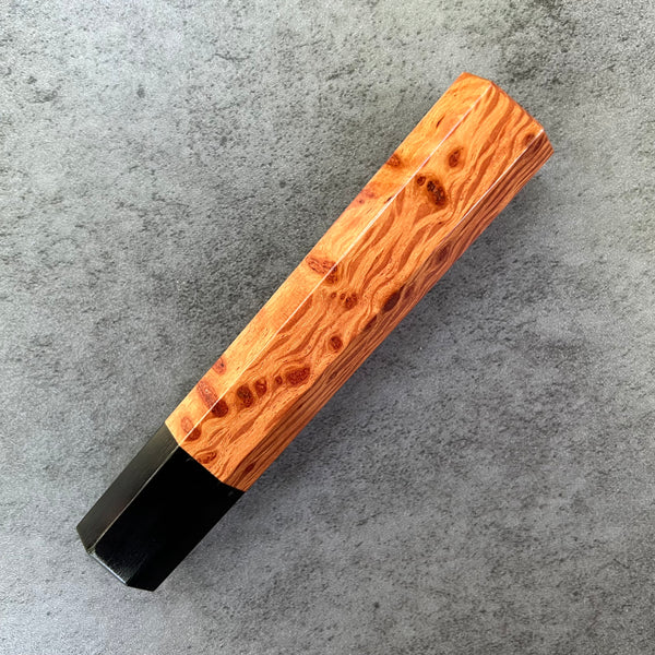 Custom Japanese Knife handle (wa handle)  for 165-210 mm -  Birdseye Laced Sheoak and horn