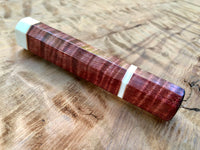 Custom Japanese Knife Handle (Wa Handle) - Dyed Quilted Maple with Faux Ivory