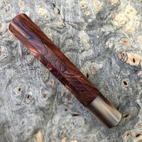 Custom Japanese Knife handle (wa handle) - Honduran Rosewood Burl and horn