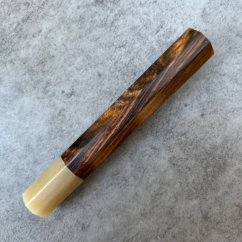 Custom Japanese Knife handle (wa handle)  for 165-210mm :  Cocobolo and blonde horn