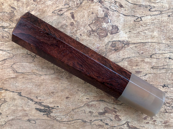 Custom Japanese Knife handle (wa handle) for 165-210mm -  Black cocobolo and blonde