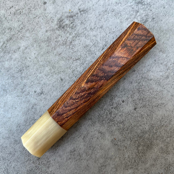 Custom Japanese Knife handle (wa handle)  for 165-210mm :  Cocobolo and blonde horn